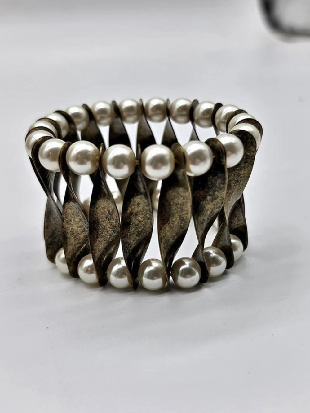 Pearl Wrap Bracelet in Gold